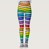 Leggings Plus larges rayures d'arc-en-ciel de spectre (Devant)