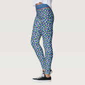 Leggings Plutôt Bleu Rose Ditsy Motif Floral (Gauche)