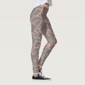 Leggings Plutôt gris avec des tourbillons roses pantalons d (Droite)