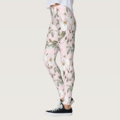 Leggings Plutôt Rose Blanc Floral (Gauche)