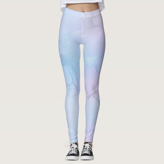 Leggings Plutôt Shimmery Pastel Lavender bleu rose (Devant)