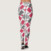 Leggings Pneuka rouge gris patchwork sur arrière - plan bla (Dos)