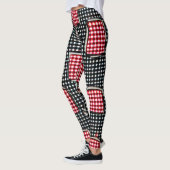 Leggings Poche de travail rouge et noire En vichy (Gauche)