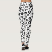Leggings Poches de chien noir et blanc Poka Dot (Dos)