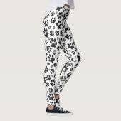 Leggings Poches de chien noir et blanc Poka Dot (Droite)