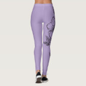 Leggings Pochoir de fleur (Dos)