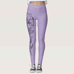 Leggings Pochoir de fleur