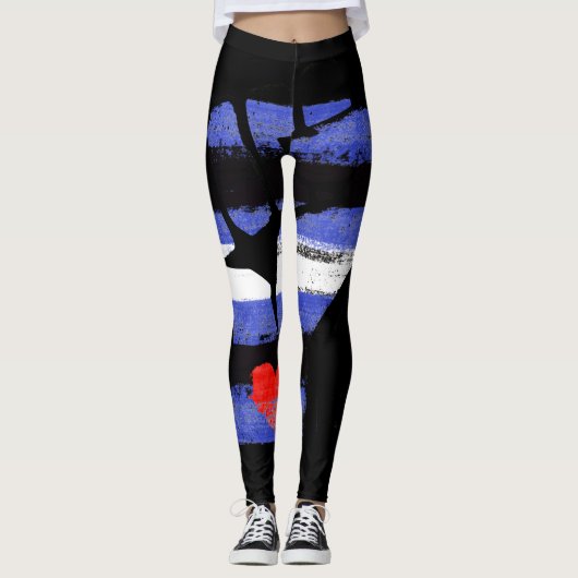 Leggings Poing Fierté en cuir (Devant)