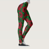 Leggings Poinsettia, motif de Noël (Droite)