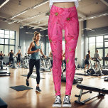 Leggings poinsettias de couleur Fuchsia, motif floral<br><div class="desc">Ce Leggings présente de nombreuses poinsettias en couleur fuchsia comme motif sur arrière - plan doré. Conçu à partir d'une photo éditée. Pour tous les amateurs de fleurs. Belle pour toutes les dames ! Cool pour le sport,  l'entraînement,  tous les jours !</div>