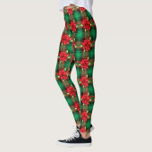 Leggings Poinsettias Et Plaid (Gauche)