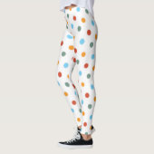 Leggings Point de polka audacieux d'arc-en-ciel (Gauche)