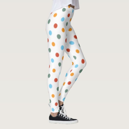 Leggings Point de polka audacieux d'arc-en-ciel (Droite)
