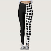 Leggings Point de polka noir et blanc audacieux et (Devant)