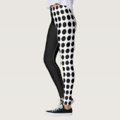Leggings Point de polka noir et blanc audacieux et (Gauche)