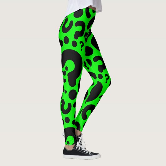 Leggings point d'interrogation vert acide halloween (Droite)