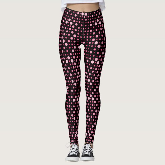 Leggings Point Polka 01.BG noir rose (Devant)