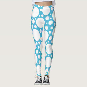 Leggings Point Polka bleu clair