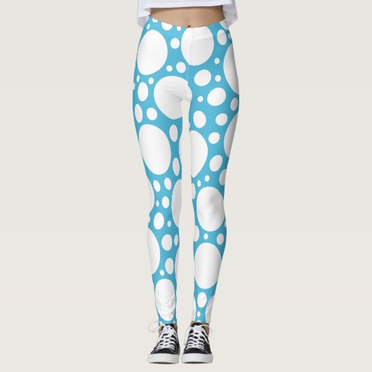 Leggings Point Polka bleu clair (Devant)