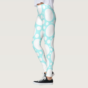 Leggings Point Polka bleu poudre