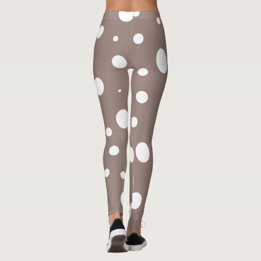 Leggings Point Polka Brown et blanc (Dos)