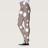 Leggings Point Polka Brown et blanc (Gauche)