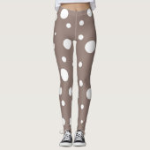 Leggings Point Polka Brown et blanc (Devant)