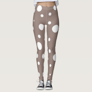 Leggings Point Polka Brown et blanc