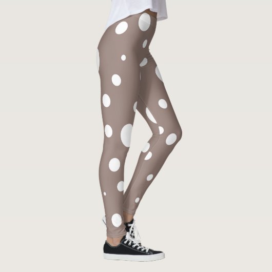 Leggings Point Polka Brown et blanc (Droite)