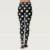 Leggings Point Polka noir et blanc (Dos)