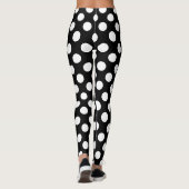 Leggings Point Polka noir et blanc classique (Dos)