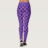 Leggings Point Polka noir pourpre (Dos)