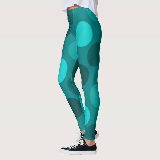 Leggings Point Polka Turquoise (Gauche)