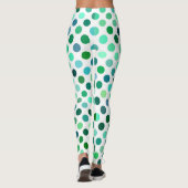 Leggings Point Polka vert et bleu (Dos)