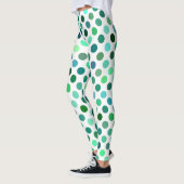 Leggings Point Polka vert et bleu (Gauche)
