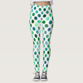 Leggings Point Polka vert et bleu (Devant)
