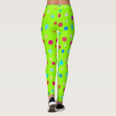 Leggings Point Polka vert néon (Dos)