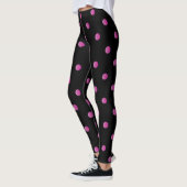 Leggings Point rose et noir de Polka (Gauche)