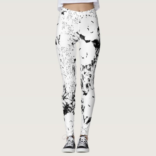 Leggings Point, vache noire (Devant)