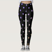 Leggings Pointe de Polka Mauve Beige et Noir (Devant)
