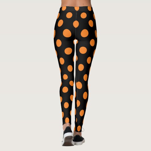 Leggings Pointe Polka noir d'Halloween (Dos)