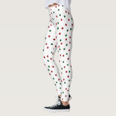 Leggings Pointe Polka rouge et verte (Gauche)