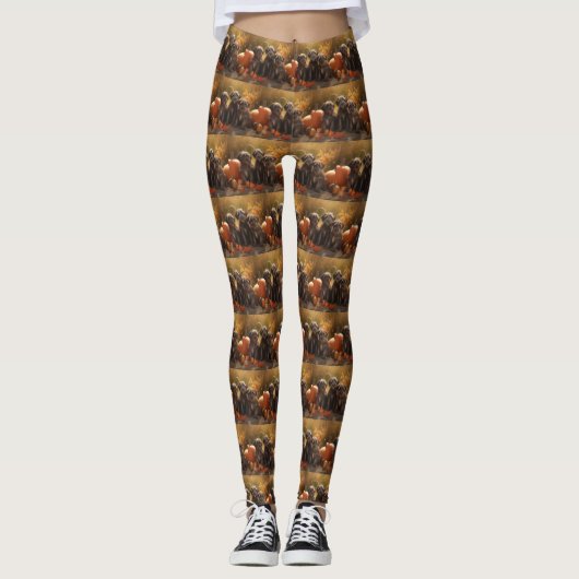 Leggings Pointeur à poils durs Griffon Puppy Automne (Devant)