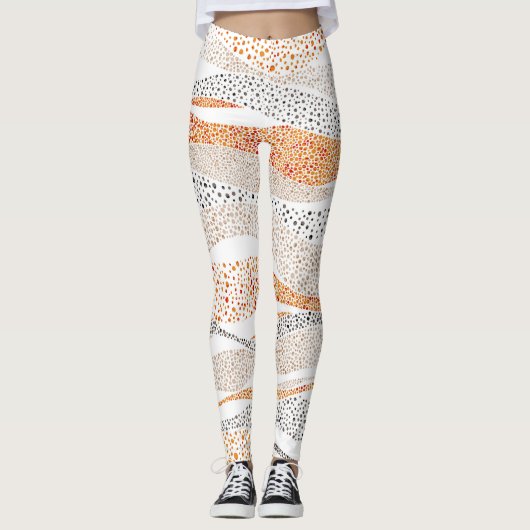 Leggings Pointillisme Wavy Polka : Doux Doux Textile (Devant)