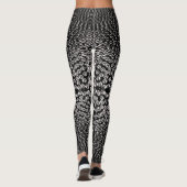 Leggings Points Abstraits géométriques brillants noirs et b (Dos)