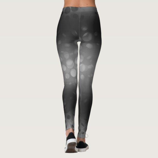 Leggings Points Abstraits noirs blancs (Dos)