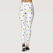 Leggings Points Arc-en-ciel Polka Dot Confetti Blanc (Dos)