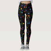 Leggings Points Arc-en-ciel Polka multicolore Dot Confetti  (Devant)