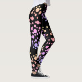 Leggings Points arc-en-ciel tendance sur fond noir - (Droite)