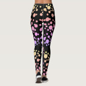 Leggings Points arc-en-ciel tendance sur fond noir - (Dos)